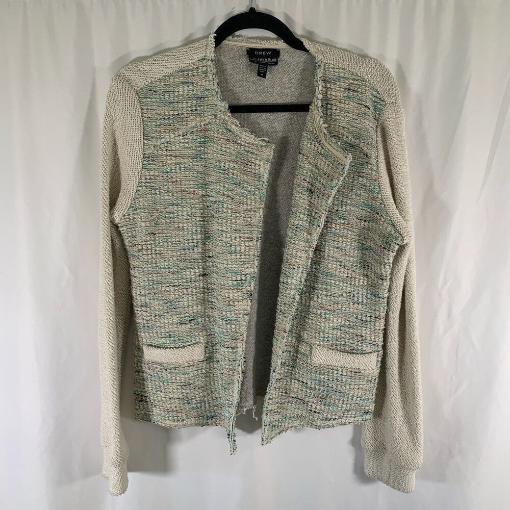 a pea in the pod x Drew Cardigan Women's Medium Open Front Pockets Long Sleeve